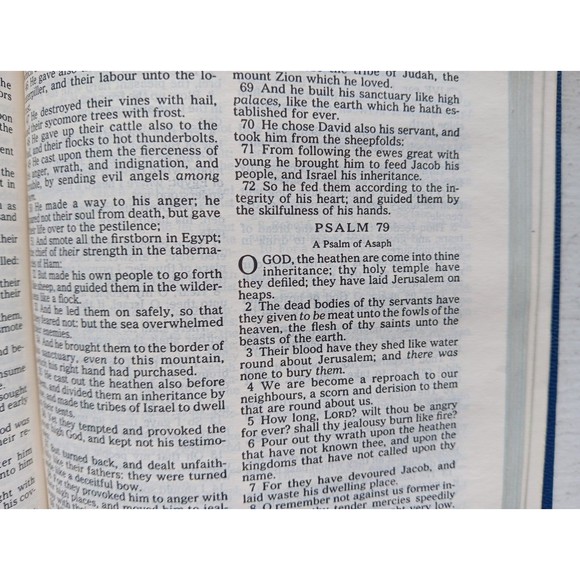 Holy Bible Gideons HC 1975 edition Blue Hard Cover New & Old Testament - Picture 8 of 14